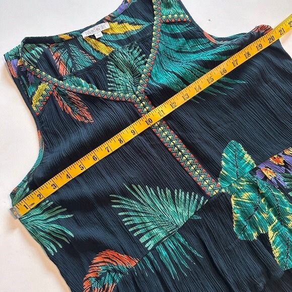 Patrons of Peace Black Tropical Sleeveless Blouse - Picture 6 of 6